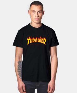 Thrasher Magazine Fire Flame T Shirt