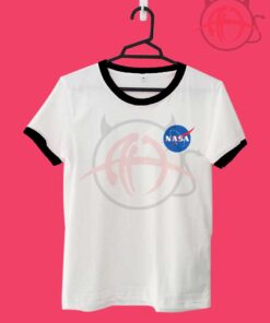 Nasa Logo Pocket Unisex Ringer T Shirt