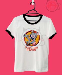 Pizza Time Theater Chuck E Cheese Unisex Ringer T Shirt