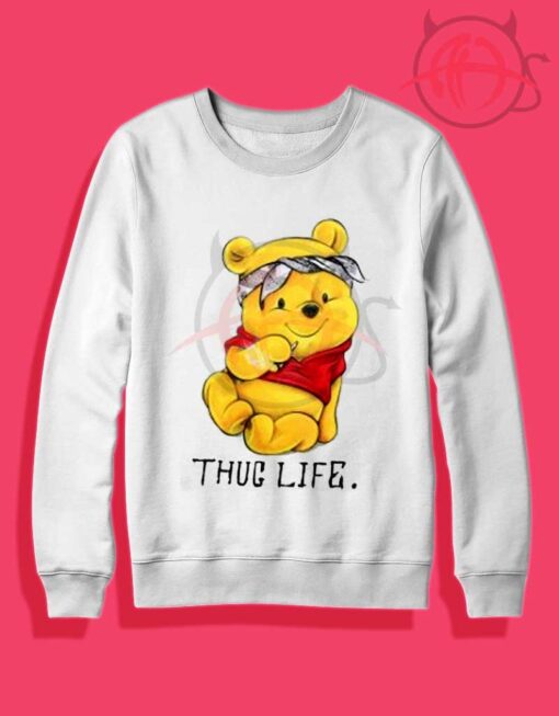 Winnie The Pooh Thug Life Crewneck Sweatshirt