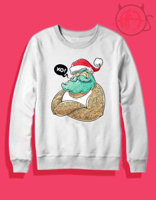 Hipsta Claus Christmas Crewneck Sweatshirt