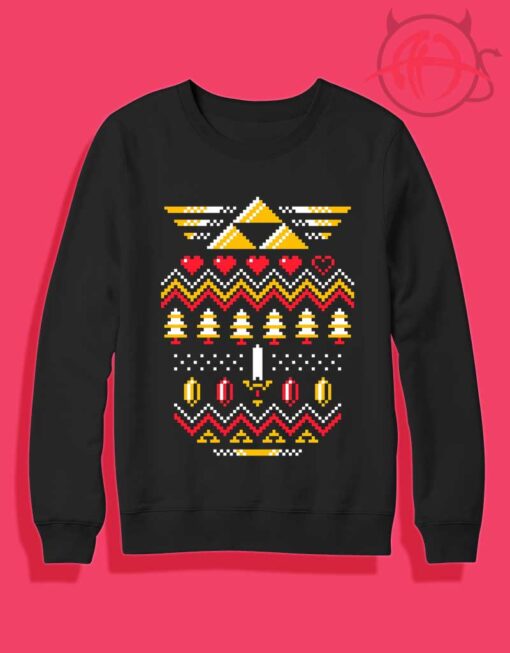 Triforce Holiday Ugly Christmas Crewneck Sweatshirt