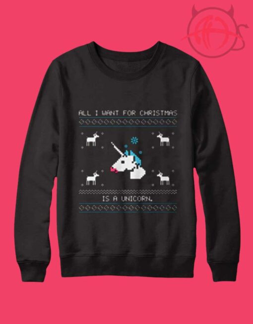 Unicorn Ugly For Christmas Crewneck Sweatshirt