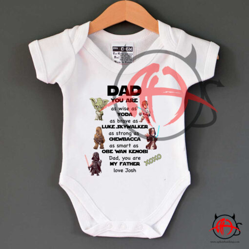 Funny Dad Star Wars Baby Onesie