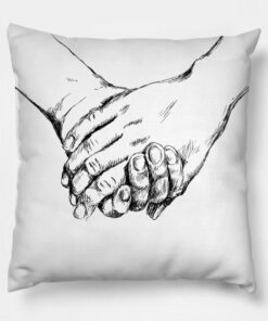 Holding hands Pillow Case