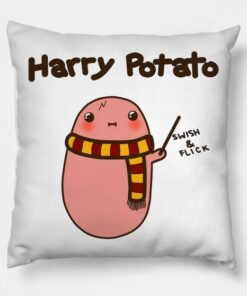 Kawaii Potato Potter Parody Pillow Case