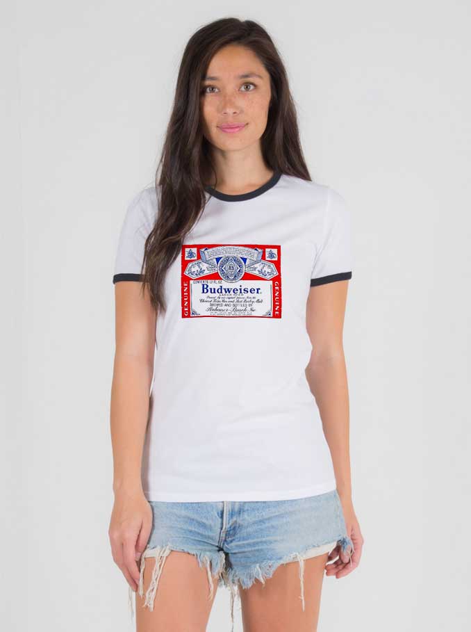 budweiser ringer tee