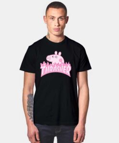 Peppa Pig X Thrasher Parody T Shirt