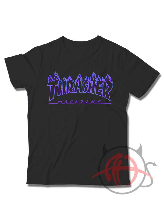 Thrasher shirt 2024 blue flame