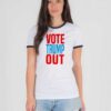 Vote Trump Out United States Election Ringer Tee