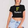 I Am F Fiorucci Logo Planet Crop Top Shirt