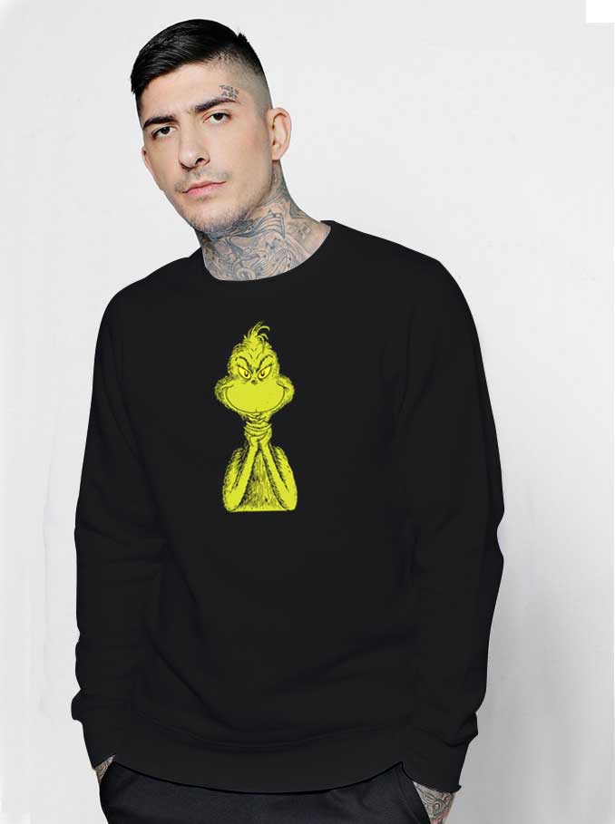  Dr. Seuss Classic Sly Grinch Pullover Hoodie Pullover