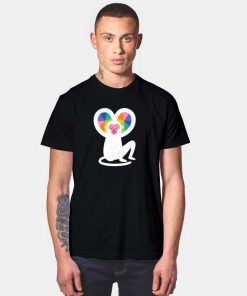 Heart Prismatic Monkey T Shirt