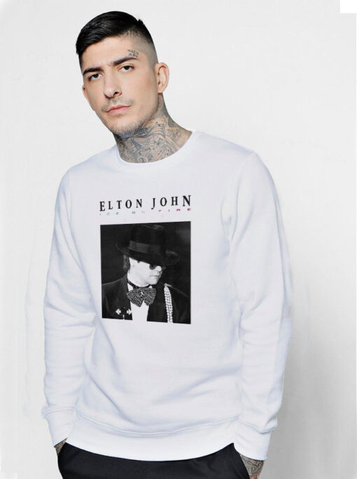 Elton John Ice On Fire Album Cover Sweatshirt