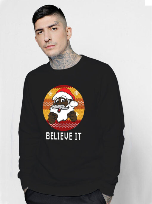 Funny Black Santa Claus Christmas Sweatshirt