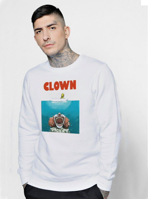Jaws Funny Parody Clown Halloween Horror Sweatshirt